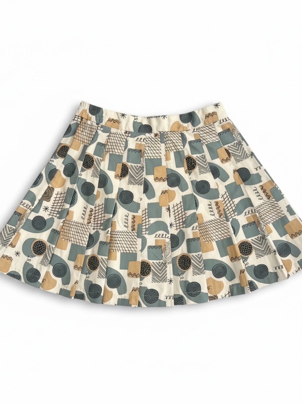 Vtg 80s Women’s Pebble Beach Tennis Preppy Colorful Graphic Pleated Skirt Size 6